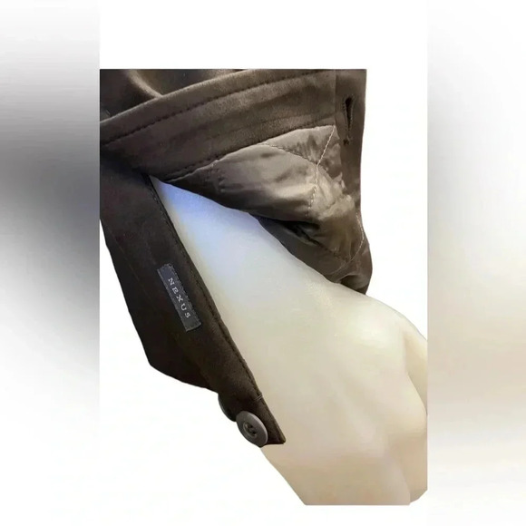 Nexus Apparel Brown Faux Suede Lined Jacket Size Small - Picture 7 of 14